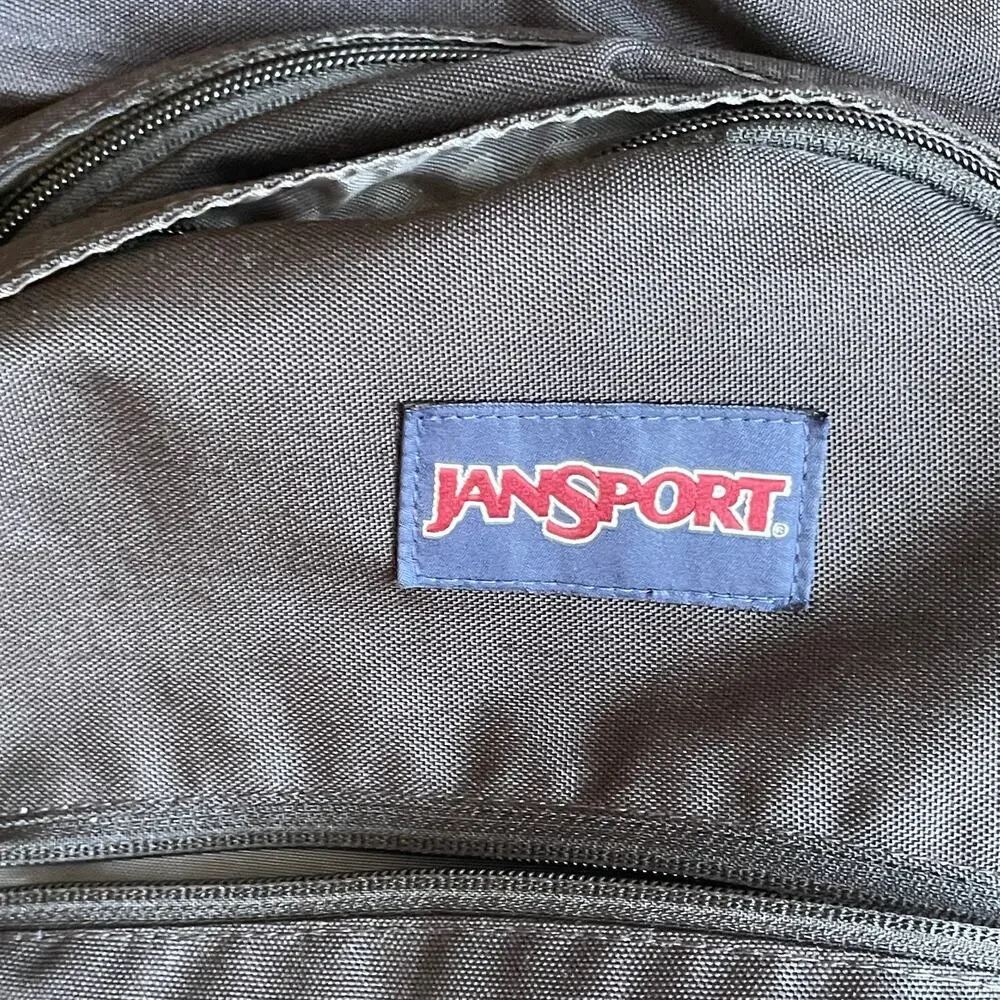 JanSport Black Laptop Backpack School Travel Book Bag Daypack